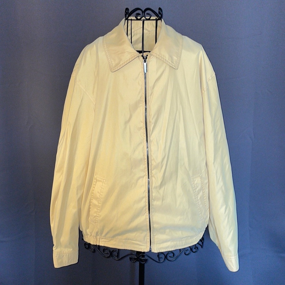 Vintage Liz Claiborne Yellow Microfiber jacket.  Size Large